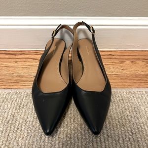 Mansur Gavriel Slingback Pumps size 8, color black.
